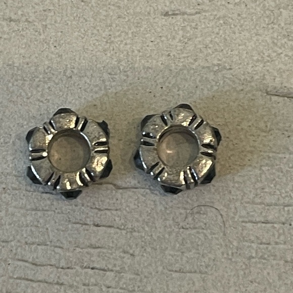 COPY - Brighton Silver With Black Gems Spacer Charms - Picture 3 of 5